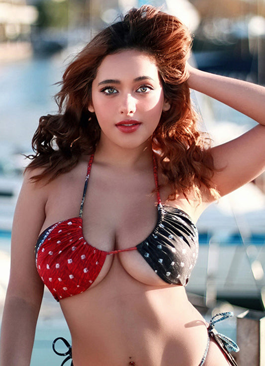 Bikini Top Halter Runched Multiway - Earth